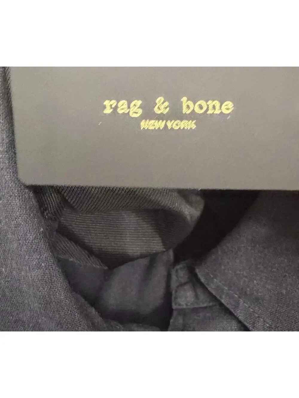 NEW‎ Rag & Bone Men's Griffin Long Sleeve Button Up Shirt Black Size S